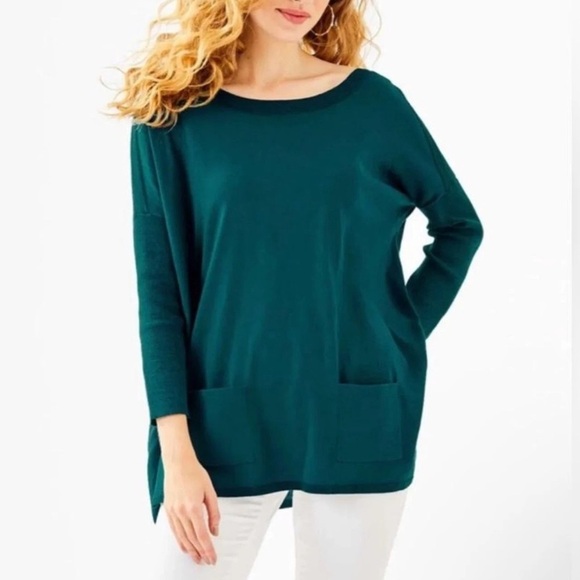 Lilly Pulitzer Cobo Sweater Inky Tidal - Picture 14 of 15